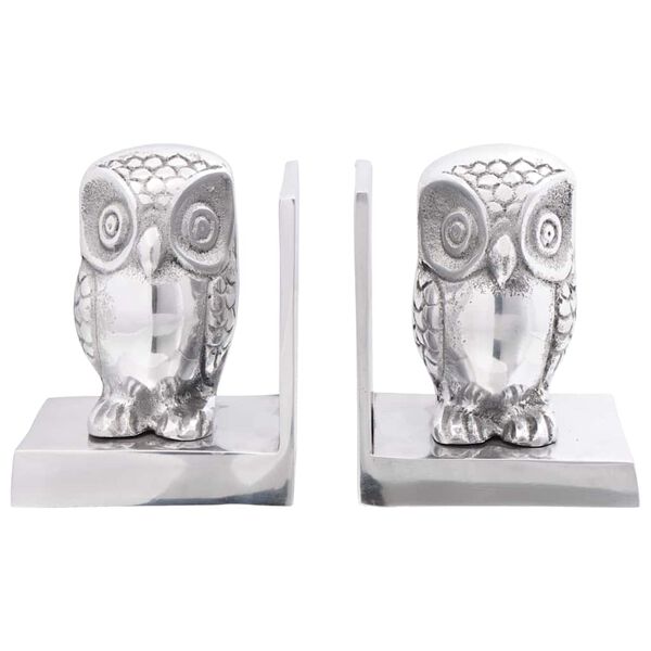 vidaXL Buchstützen 2 pcs Silber 7 x 9 x 11 cm Aluminium