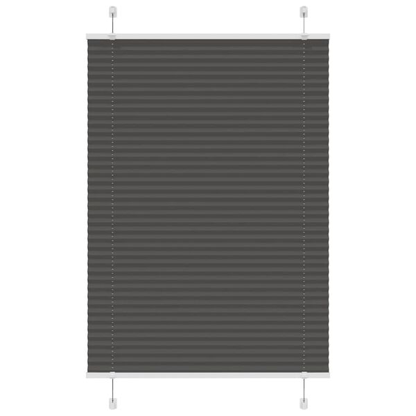 vidaXL Plissee Schwarz 90x150 cm Stoffbreite 89,4 cm Polyester