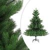 vidaXL K&uuml;nstlicher Weihnachtsbaum Nordmann LED & Kugeln Gr&uuml;n 210 cm
