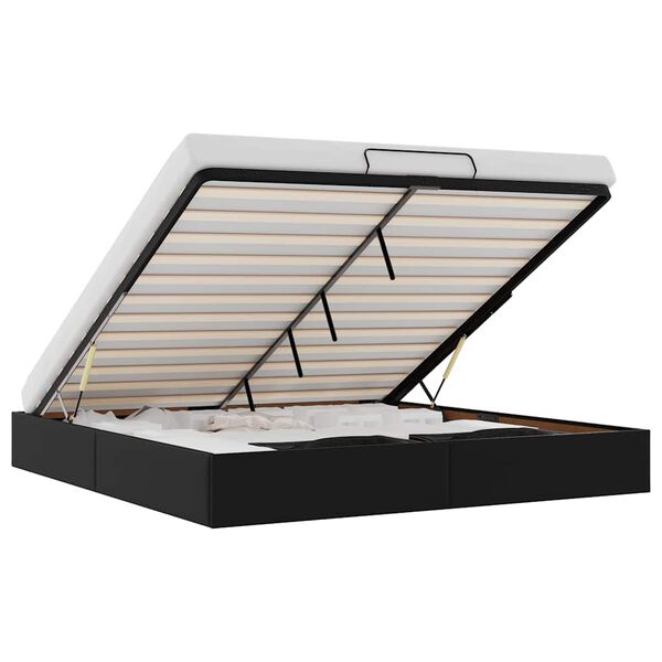 vidaXL Ottoman-Bett ohne Matratze Schwarz 160x200 cm Kunstleder