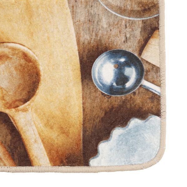 vidaXL K&uuml;chenteppich Mehrfarbig 60x180 cm Waschbar Rutschfest