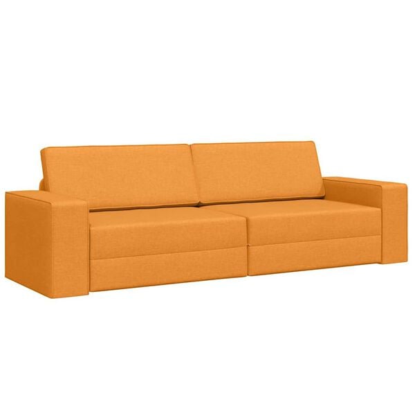 vidaXL Schlafsofa 200cm Dunkelgelb Stoff