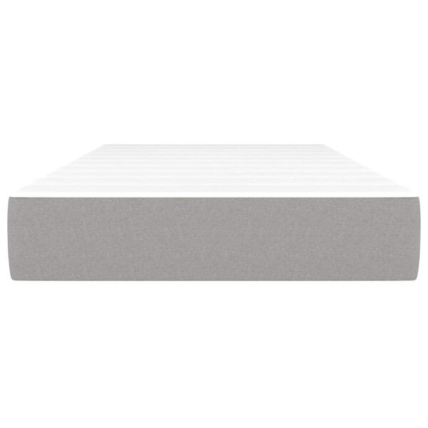 vidaXL Taschenfederkernmatratze Mittel Hellgrau 120x190x20 cm Stoff
