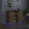 vidaXL LED-Sideboard Artisan-Eiche 90 x 32 x 75 cm Holzwerkstoff