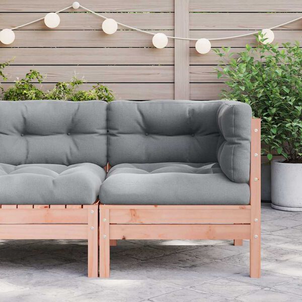vidaXL Garten-Ecksofa mit Kissen Massivholz Douglasie