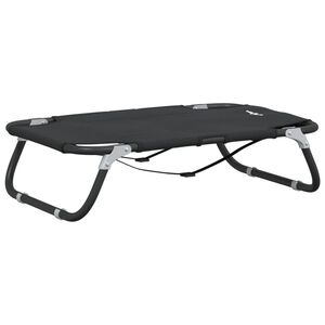 vidaXL Hundebett 90 x 55 x 18 cm Stahl Schwarz
