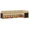 vidaXL Ecksofa Set 5 pcs Natur Massives Akazienholz und Polyester