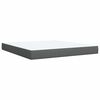 vidaXL Boxspringbett mit Matratze Dunkelgrau 180x200 cm Stoff