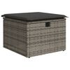 vidaXL 4-tlg. Garten-Sofagarnitur mit Kissen Grau Poly Rattan