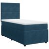 vidaXL Boxspringbett mit Matratze Blau 90x200 cm Samt