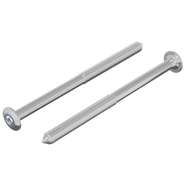 vidaXL Schraube 2 pcs Silber M6 x 85 mm Stahl