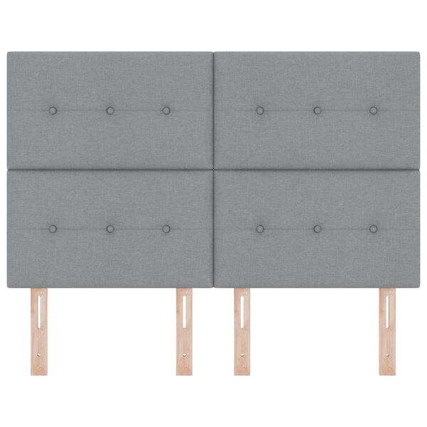 vidaXL H&ouml;henverstellbares Kopfteil mit Kopfteil Hellgrau 160 cm Stoff