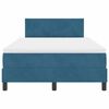 vidaXL Boxspringbett mit Matratze Dunkelblau 120 x 190 cm Samt