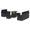 vidaXL Gartensofa-set 8 stk. Schwarz Poly-Rattan