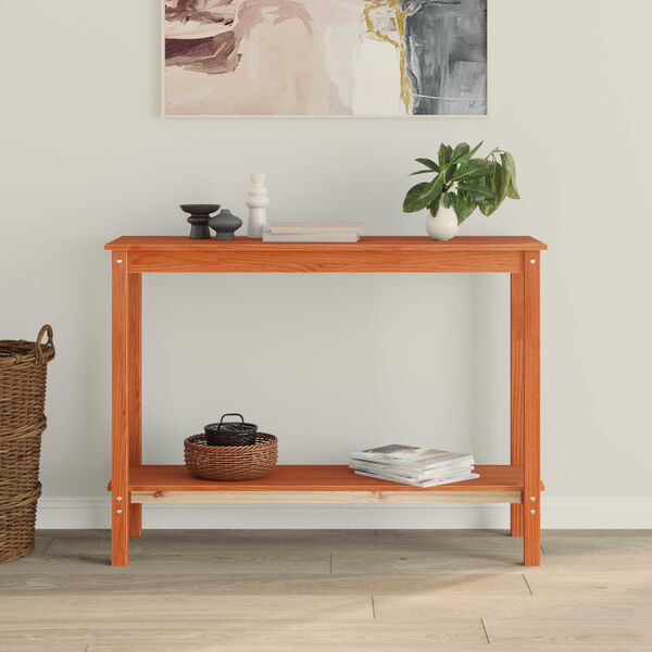 vidaXL Konsolentisch Wachsbraun 110 x 40 x 80 cm Massives Kiefernholz