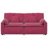 vidaXL Modulares Sofa mit Kissen Weinrot