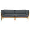 vidaXL Sofa Set mit Kissen Uni 2 pcs Anthrazit Massivholz Akazie