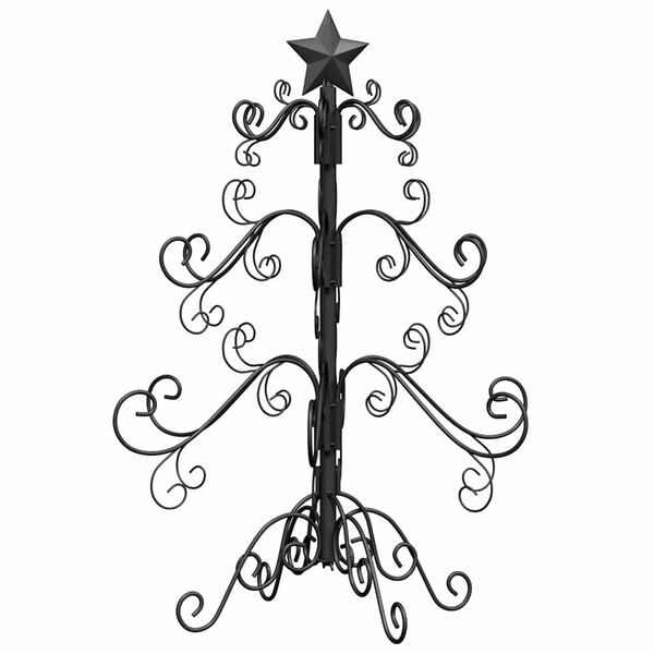 vidaXL Metall Weihnachtsbaum Schwarz 60 cm Pulverbeschichteter Stahl