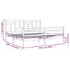 vidaXL Massivholzbett mit Kopfteil Wei&szlig; 200x200 cm