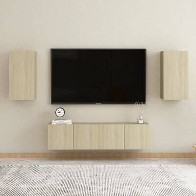 vidaXL TV-Schrank Sonoma-Eiche 30,5x30x60 cm Holzwerkstoff