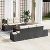 vidaXL Gartensofa-set mit Kissen 6 pcs Schwarz Poly-Rattan