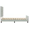 vidaXL Boxspringbett mit Kopfteil Hellgrau 100 x 200 cm Samt