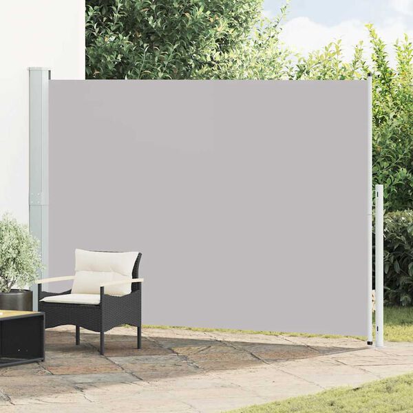 vidaXL Seitenmarkise Ausziehbar 200x300 cm Grau