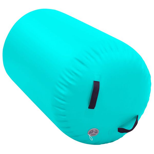 vidaXL Aufblasbare Gymnastik-Rolle mit Pumpe 100x60 cm PVC Gr&uuml;n