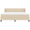 vidaXL Boxspringbett mit Matratze Creme 180 x 200 cm Stoff
