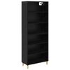 vidaXL Highboard Schwarz Eichen-Optik 69,5 x 32,5 x 180 cm