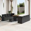 vidaXL Gartensofa-set 11 pcs Schwarz Poly-Rattan