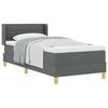 vidaXL Boxspringbett mit Matratze Dunkelgrau 80 x 200 cm Stoff