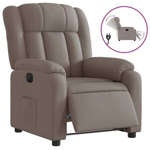 vidaXL Relaxsessel Elektrisch Taupe Stoff