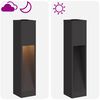 vidaXL Solar LED Wegeleuchte 2 pcs Schwarz Kalt gewalzter Stahl