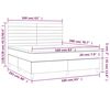 vidaXL Boxspringbett mit Matratze Dunkelgrau 160x200 cm Samt