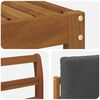 vidaXL Outdoor-Sofagarnitur mit Kissen 5 pcs Natur und Anthrazit