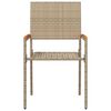 vidaXL Garten Stapelstühle 2 pcs Creme und Braun