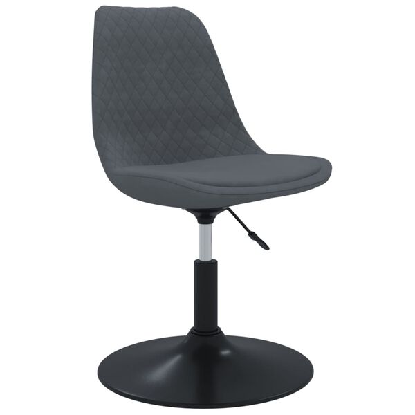 vidaXL Esszimmerst&uuml;hle 6 Stk. Drehbar Dunkelgrau Samt