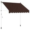 vidaXL Manuell einziehbare Markise Braun 400 cm