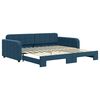 vidaXL Tagesbett Ausziehbar Blau 100x200 cm Samt
