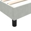 vidaXL Boxspringbett mit Matratze Hellgrau 160x210 cm Samt