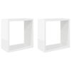 vidaXL W&uuml;rfelregale 2 Stk. Hochglanz-Wei&szlig; 30x15x30 cm