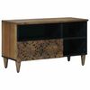 vidaXL TV-Schr&auml;nk Braun 80 x 33,5 x 46 cm Massivholz Mango