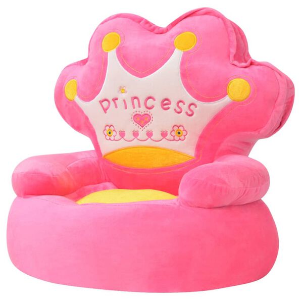 vidaXL Pl&uuml;sch-Kindersessel Prinzessin Rosa