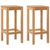 vidaXL Barhocker 2 stk. Natur Massivholz Teak