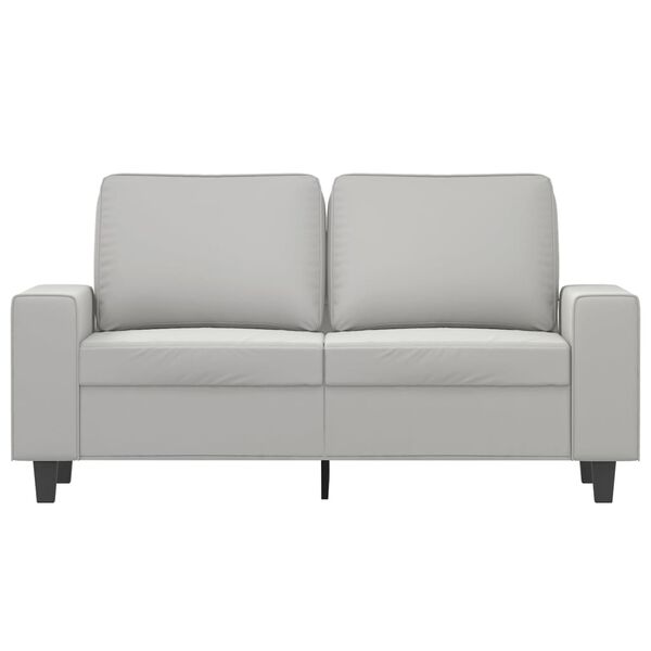 vidaXL 2-Sitzer-Sofa Hellgrau 120 cm Mikrofasergewebe