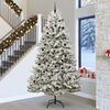 vidaXL K&uuml;nstlicher Weihnachtsbaum Gr&uuml;n und Wei&szlig; 300 cm PVC und Metall