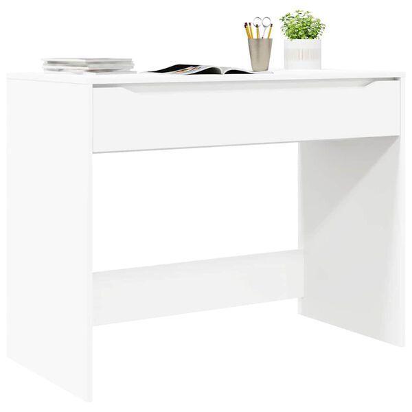 vidaXL Schreibtisch mit Schubladen Weiß 100 x 50 x 78 cm Holzwerkstoff