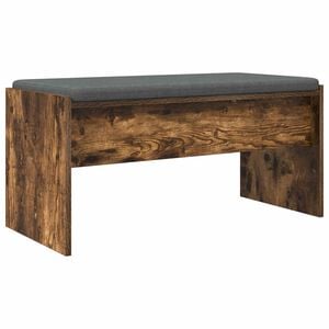 vidaXL Flurbank mit Kissen Ger&auml;ucherte Eiche 83 x 38 x 40 cm