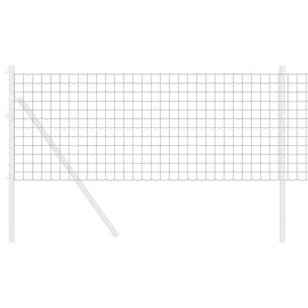 vidaXL Eurozaun Grau 0,6 x 10 m PVC-beschichtetes Eisen